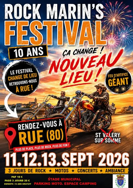 11-13 Septembre 2026 : 10 ème édition du Festival Rock Marin&rsquo;s