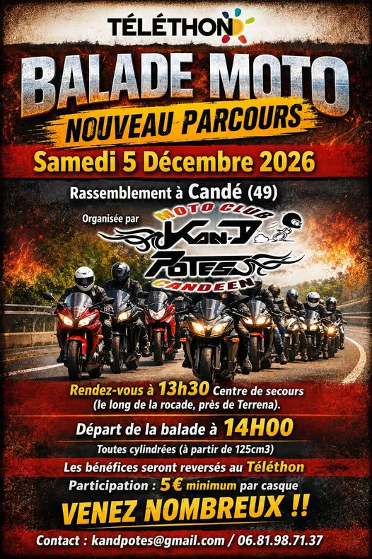 Balade Moto au Profit du Téléthon avec KAN'D'POTES - 01
