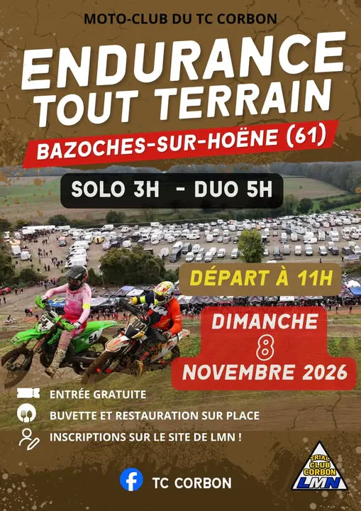 8 Novembre 2026 : Endurance tout-terrain avec le TC Corbon